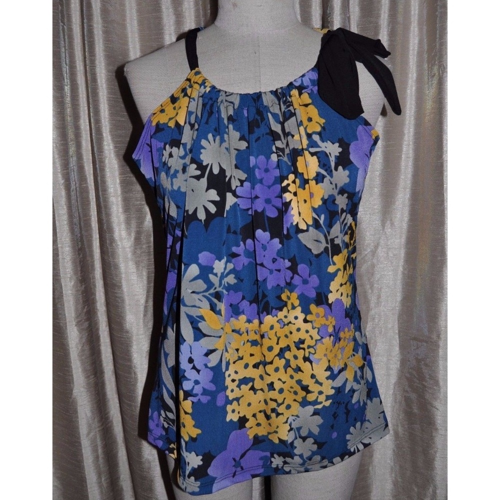 FENN WRIGHT MANSON Floral Shoulder Tie Tank Top D1 - Picture 2 of 7